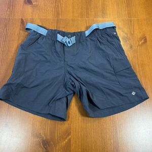 Columbia Youth Boys' XS Gray Nylon Hiking Shorts With‎ Belt and Pockets